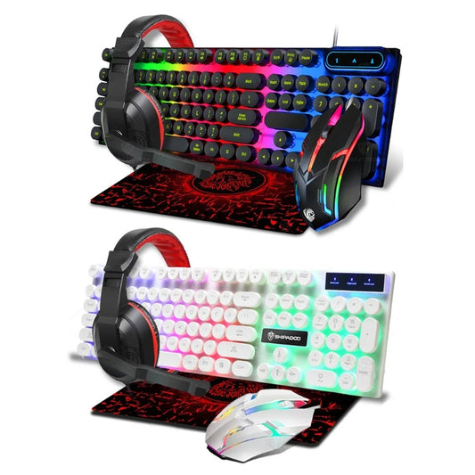 Gaming Bundle: Keyboard + Mouse + Mousepad + Headset Combo | Mechanical Feeling for Gamers
